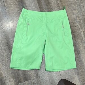 Tail Green Bermuda Shorts Tailored Knee-Length
